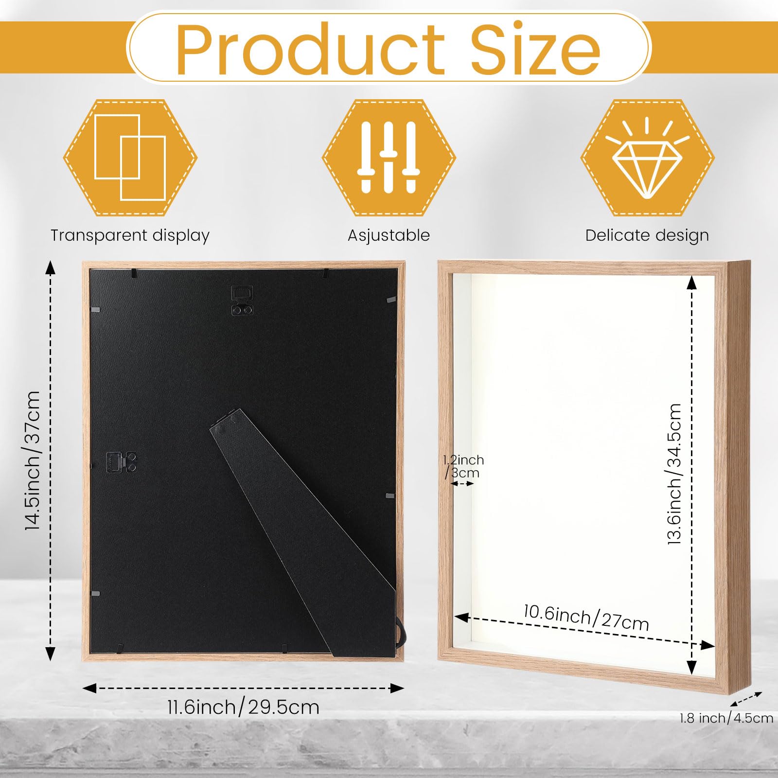 Ripeng 16 Pack Shadow Box Frame Display Case Picture Frame for Wedding Bouquet, Teacher Appreciation Crafts, Photos, Ticket, Chr